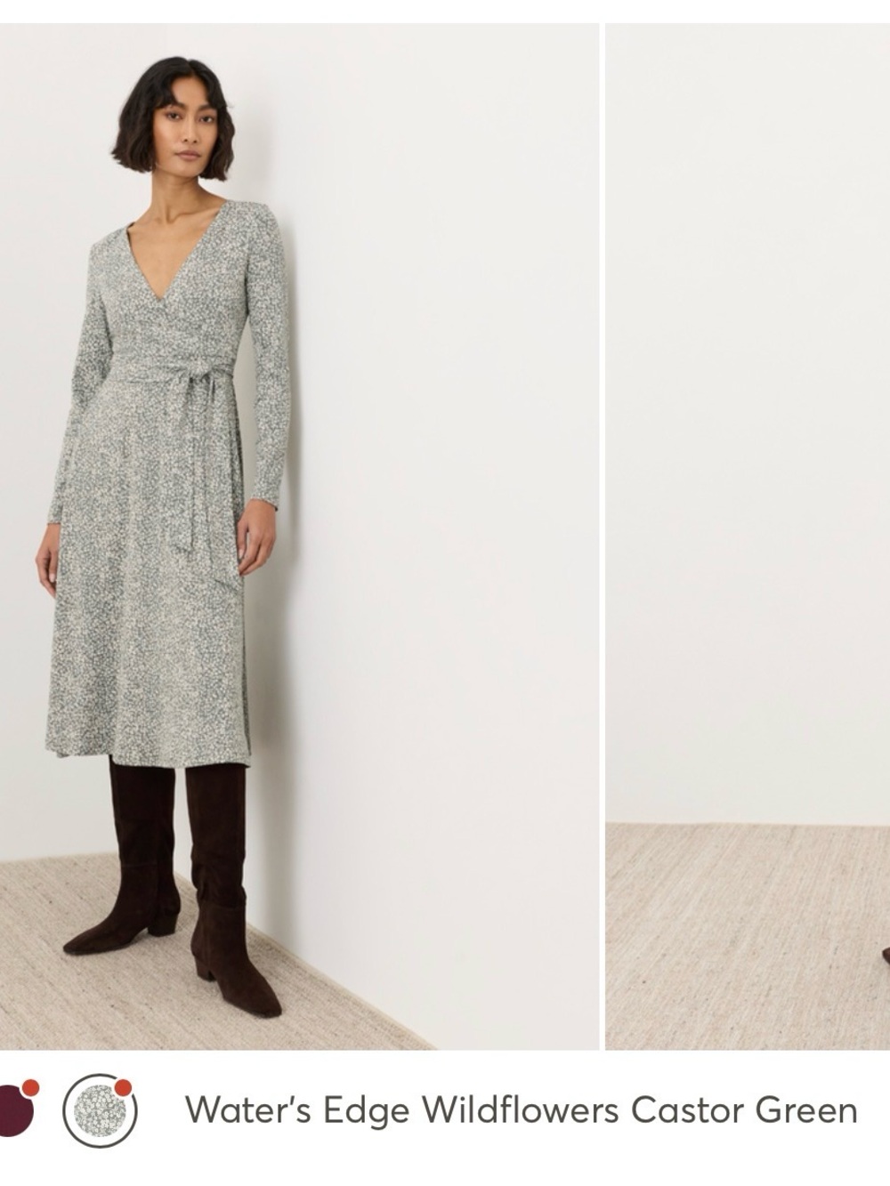 NWOT-PACT ORGANIC FIT & FLARE WRAP DRESS- XL